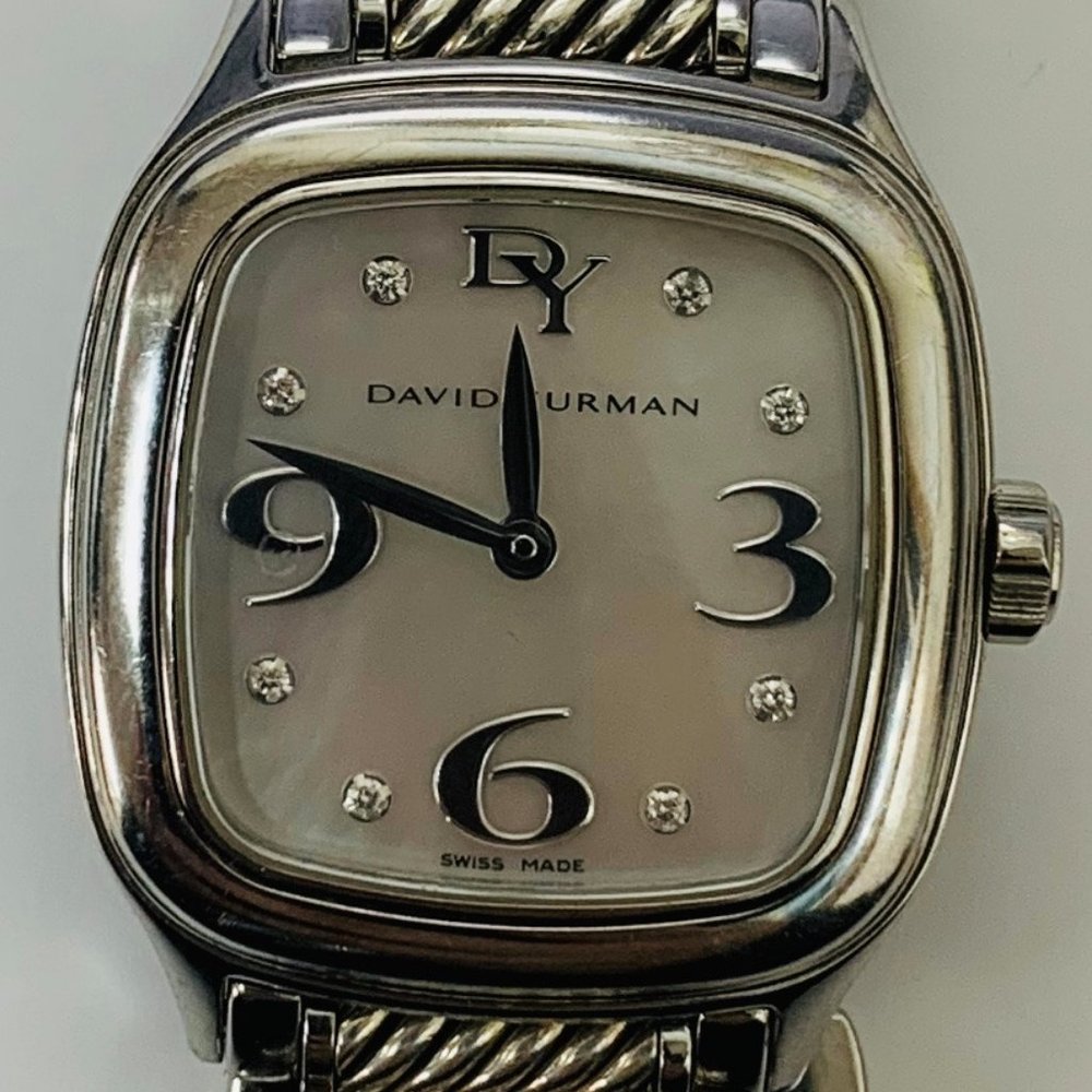 David Yurman Diamond Dial Sterling and Stainless